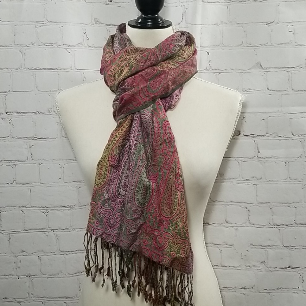 Collection Eighteen Paisley Fringe Scarf